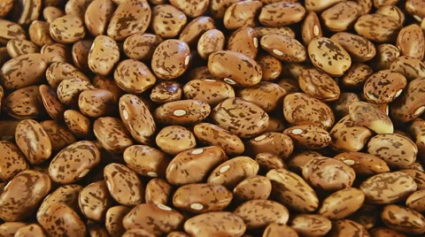 Brown raw beans close up rotation, able to loop Stock Footage 53357411