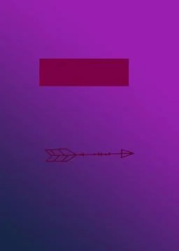 Brown Rectangle Arrow WithPurple Gradient Background. Stock Illustration