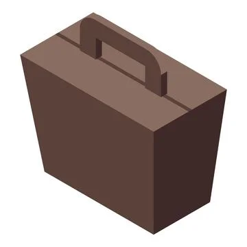 Brown rectangular briefcase with handle displaying professionalism and orga.. Illustration