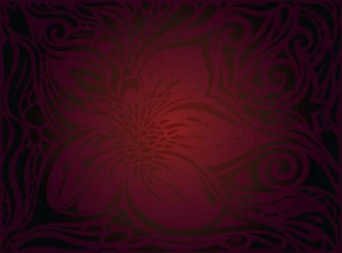 Brown Red Flower wallpaper vector design background Stock Illustration