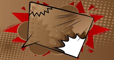 Brown Red Speech Bubble Background Stock Footage 166544660