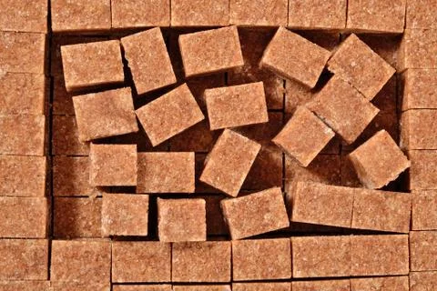 Brown refined sugar Stock Photos