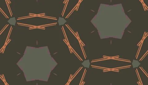 Brown Repeating Hexagon Pattern Stock Illustration