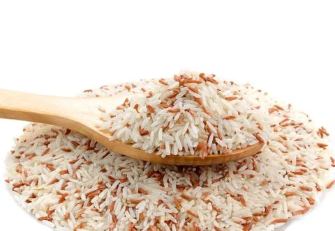 Brown rice close up Stock Photos