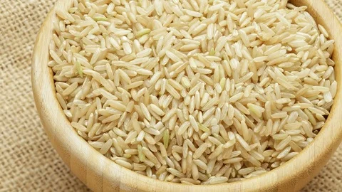 Brown rice Stock Footage 76299190