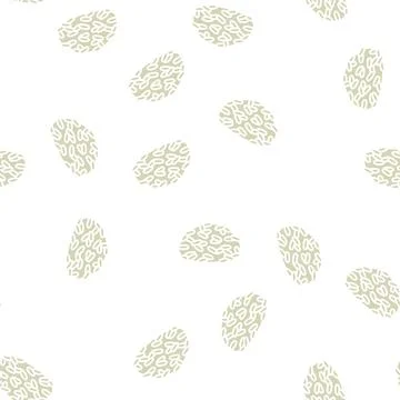 Brown rice glyph seamless pattern Stock Illustration