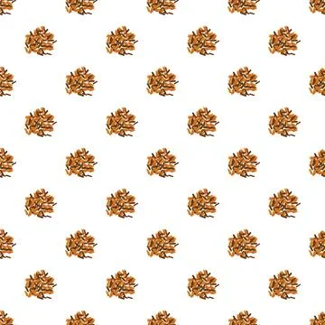 Brown rice grain seamless pattern for food background Stock Illustration