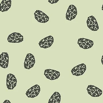 Brown rice line seamless pattern Stock Illustration