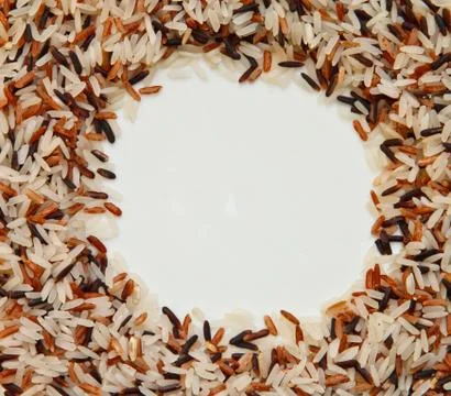 Brown rice 库存照片