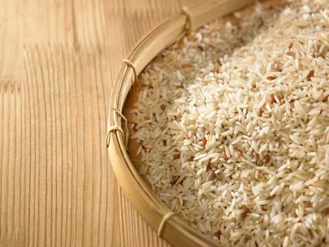 Brown rice 스톡 사진