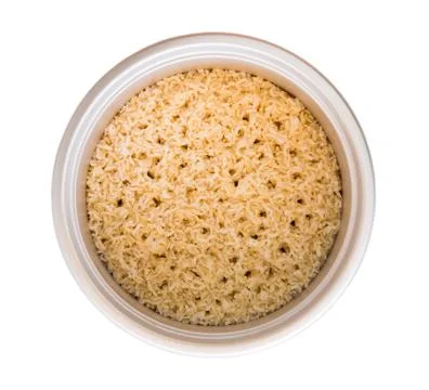 Brown rice in a pot Stock Photos