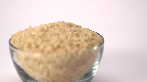 Brown Rice (rack focus) Stock Footage 27603353