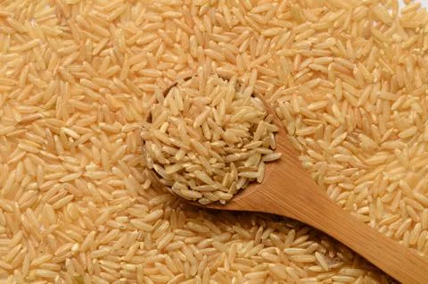 Brown rice uncooked Foto stock