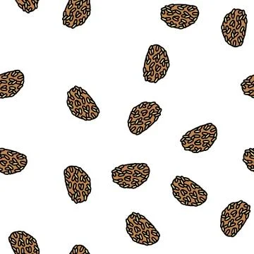 Brown rice vector seamless pattern Illustrazione stock