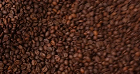 Brown Roasted Coffee Beans Closeup. Background Stock Footage 238457407
