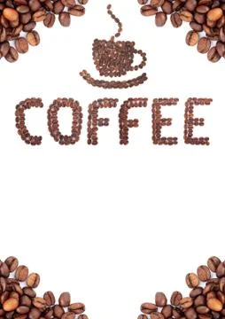 Brown roasted coffee beans Stock Photos