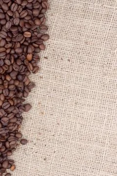 Brown roasted coffee beans. Stock-Fotos