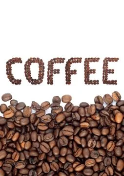 Brown roasted coffee beans Stock Photos