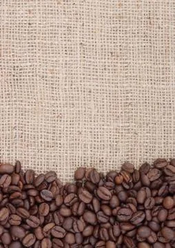Brown roasted coffee beans. Stock Photos