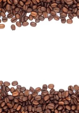 Brown roasted coffee beans Stock Photos