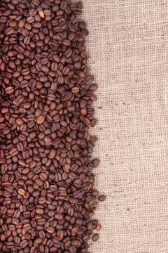 Brown roasted coffee beans Stock Photos
