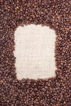 Brown roasted coffee beans. Stock Photos