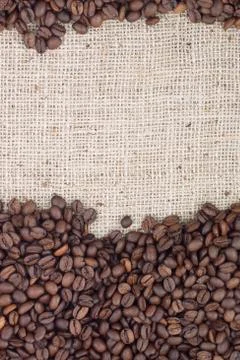 Brown roasted coffee beans. 스톡 사진
