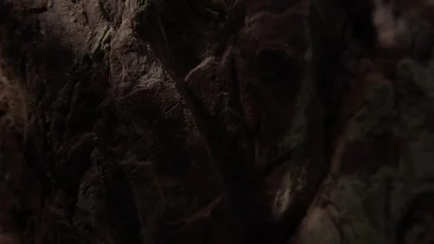 Brown Rock Formation with Weathered Cracks Stock Footage 286242242