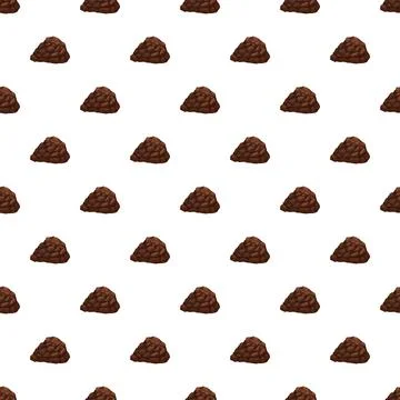 Brown rock pattern repeating on white background Illustrazione stock