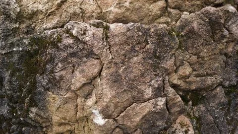 Brown Rock with Sharp Fractures Foto stock