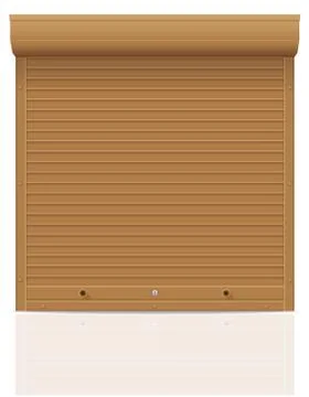 Brown rolling shutters illustration Ilustración de archivo