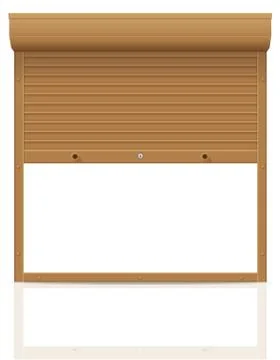 Brown rolling shutters vector illustration Ilustración de archivo