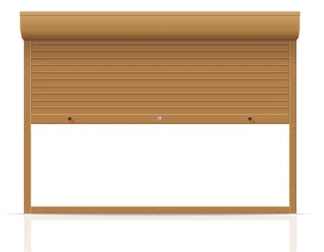 Brown rolling shutters vector illustration Stock Illustration