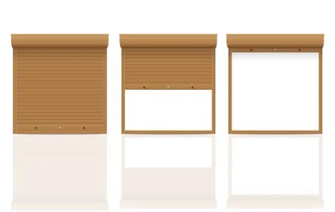 Brown rolling shutters vector illustration Ilustración de archivo