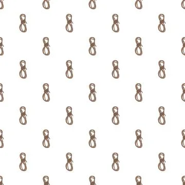 Brown rope coil seamless pattern on white background イラスト素材