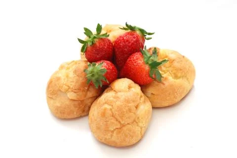 Brown round sus cake containing vla soft Stock Photos