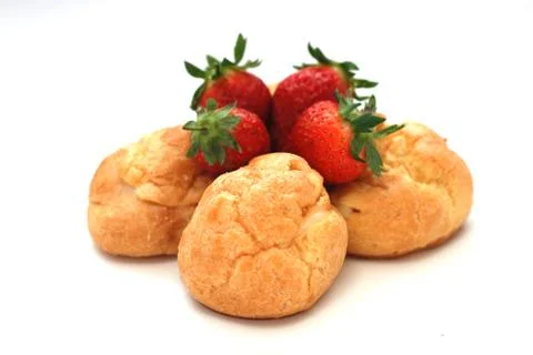 Brown round sus cake containing vla soft Stock Photos