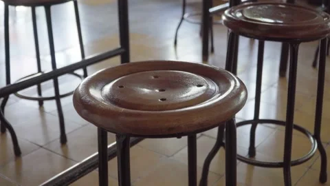 Brown Rounded Couple Chair Video stock 130845954