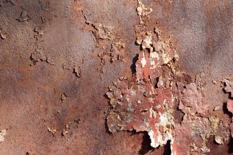 Brown rust texture on metal as background or graphic resource. Stock Photos