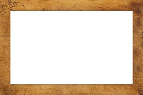 Brown rustic blackboard background, with white rectangle for text. Textured . 写真素材