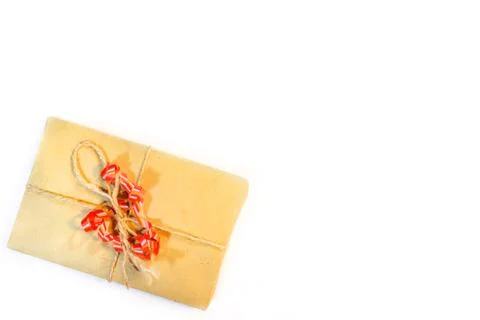 Brown rustic present Stock Photos