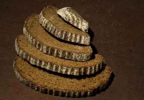 Brown rye sliced bread close-up Foto stock