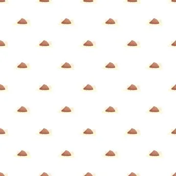 Brown sand pile seamless pattern on white background Stock Illustration