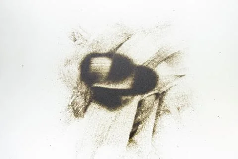 Brown sand on white background Foto stock