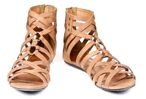 Brown sandals Stock Photos