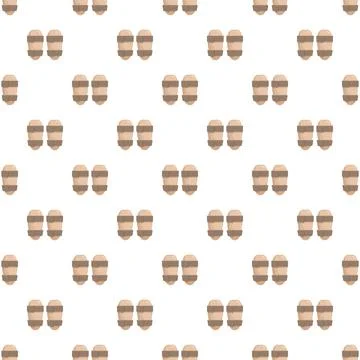 Brown sandals seamless pattern background for summer fashion Stock Illustration