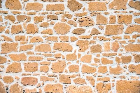 Brown sandstone wall Stock Photos