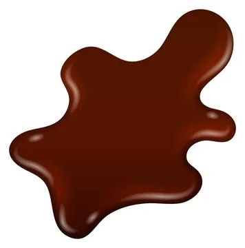 Brown sauce splash. Liquid chocolate sweet blob Stock Illustration