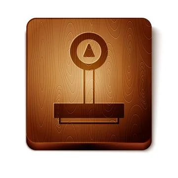 Brown Scale icon isolated on white background. Logistic and delivery. Weight of Stockillustratie