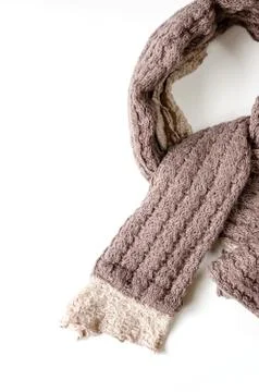 Brown scarf in close up Stock Photos
